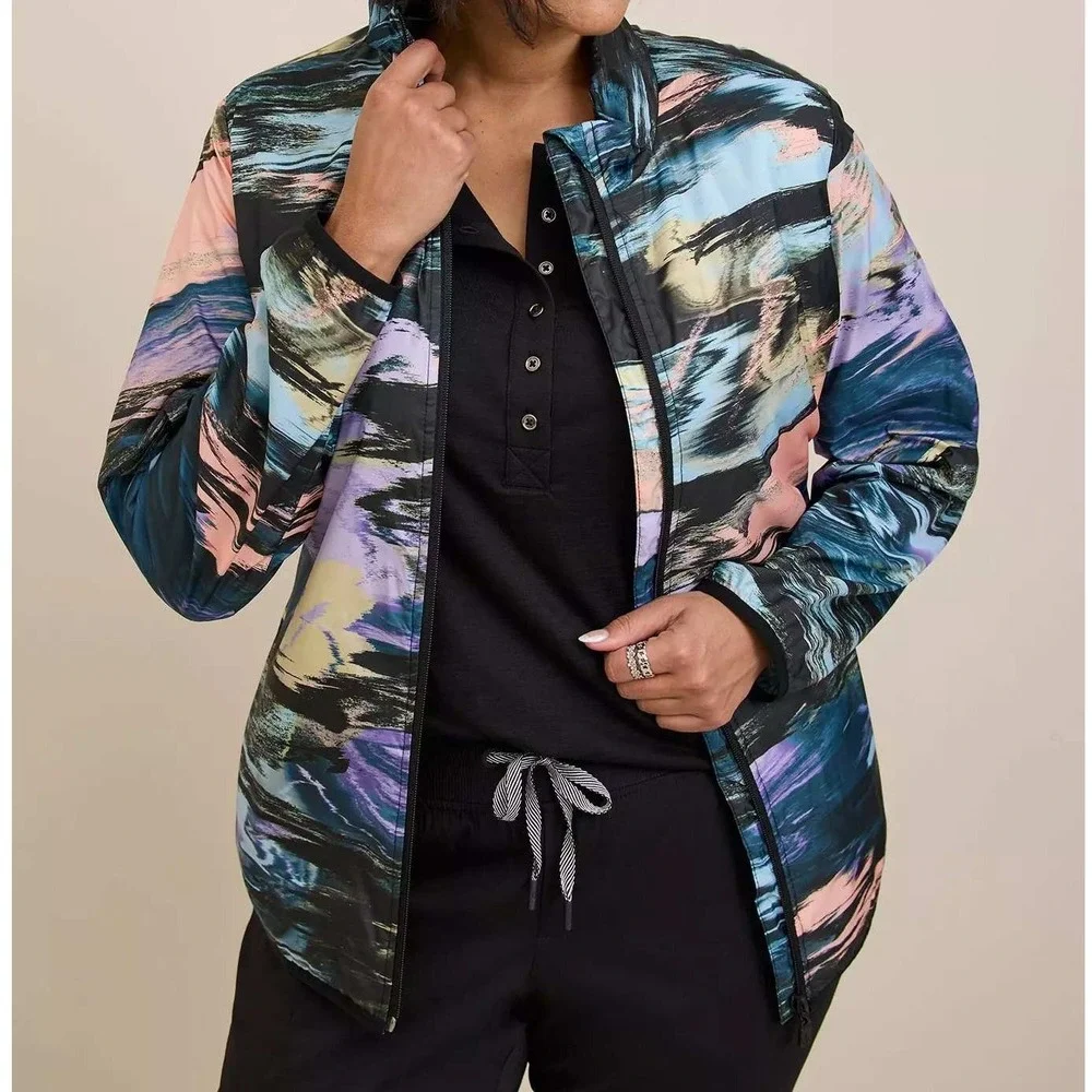 Torrid Womens Plus 0 Happy Camper Polyester Woven Lightweight Active Jacket - Picture 12 of 15